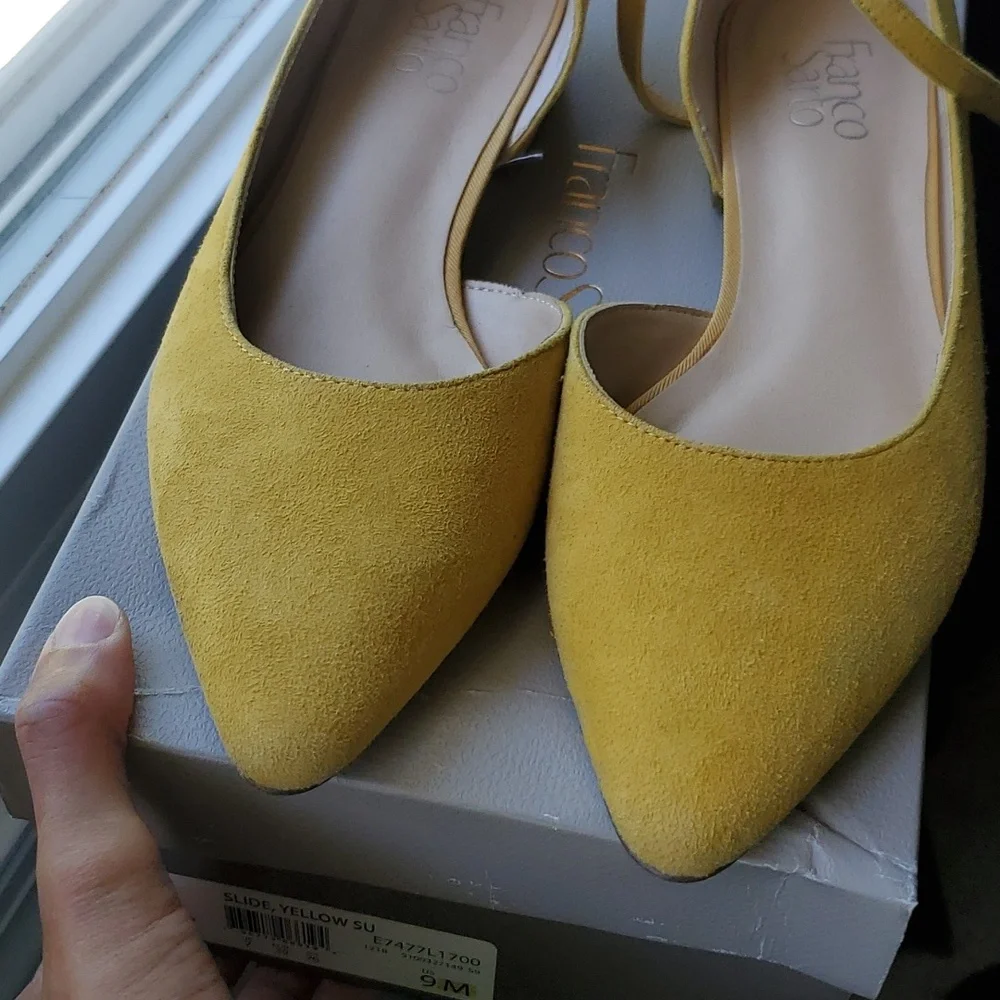 Franco Sarto yellow flat shoe sz 9M - Picture 9 of 9
